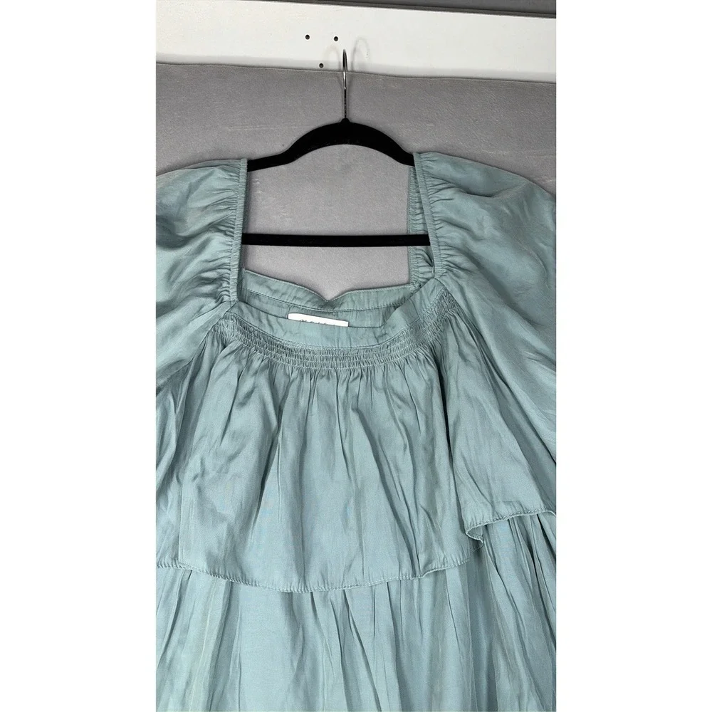 Mustard Seed Dress Women's Size Small Green Flowy Tunic/Mini Dress Babydoll